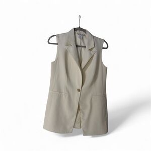 House of Harlow 1960 Cream Tailored Vest